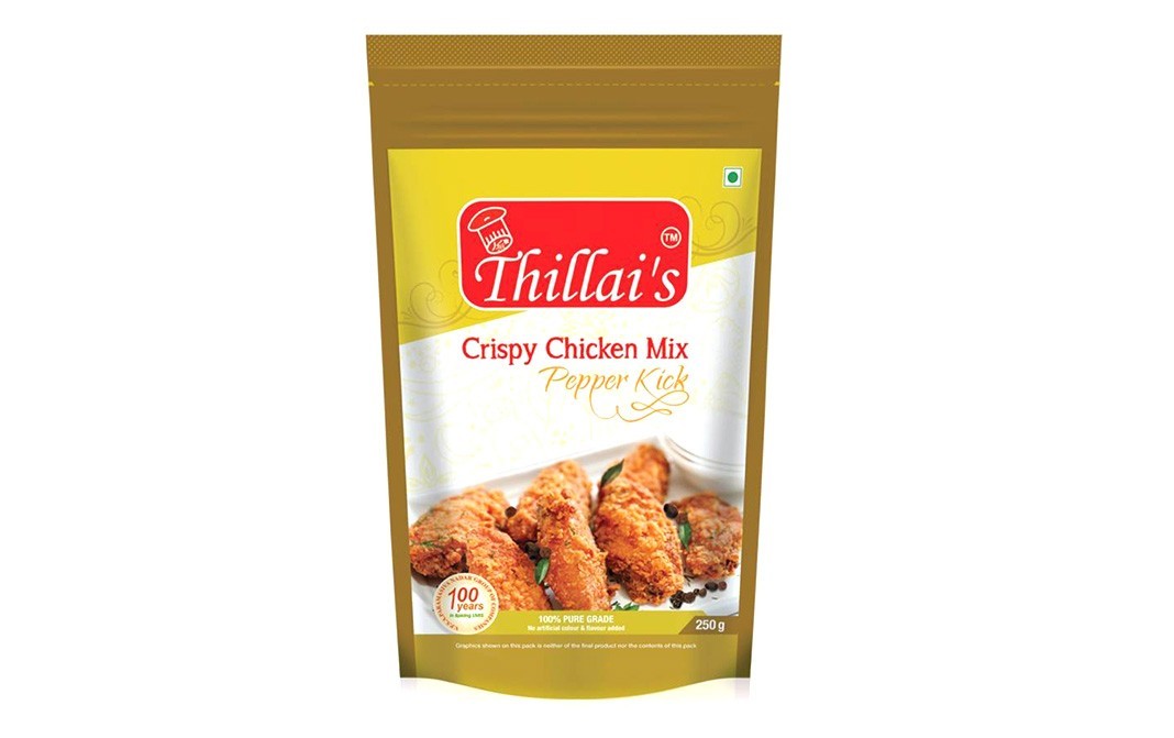 Thillai's Crispy Chicken Mix Pepper Kick   Pack  250 grams